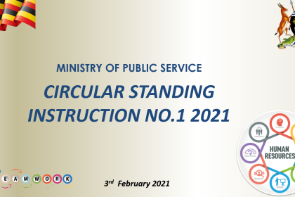 Circular standing instruction No.1 of 2021